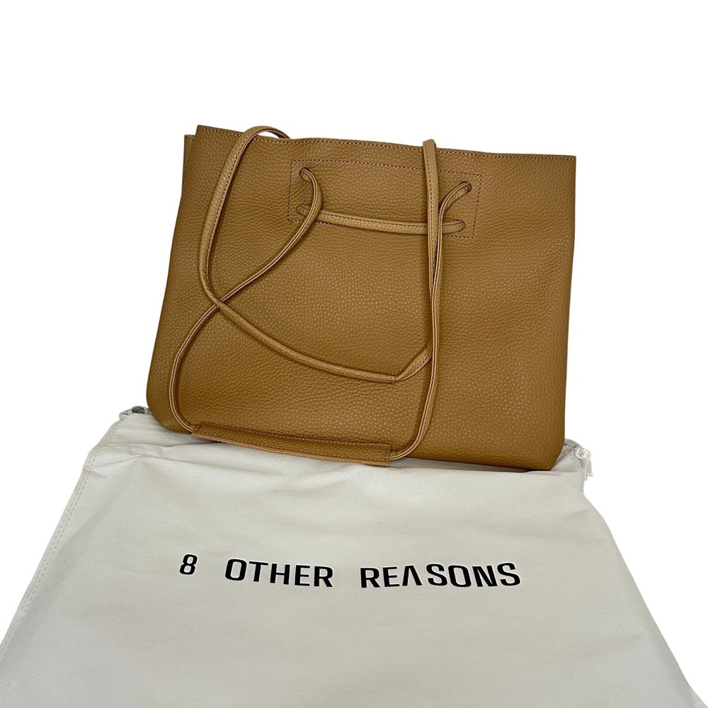 8 Other Reasons Vegan Leather Slouchy Crossbody Bag Tan EOR-FA-168 Minimalist